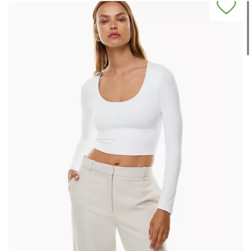 Babaton white crop shirt